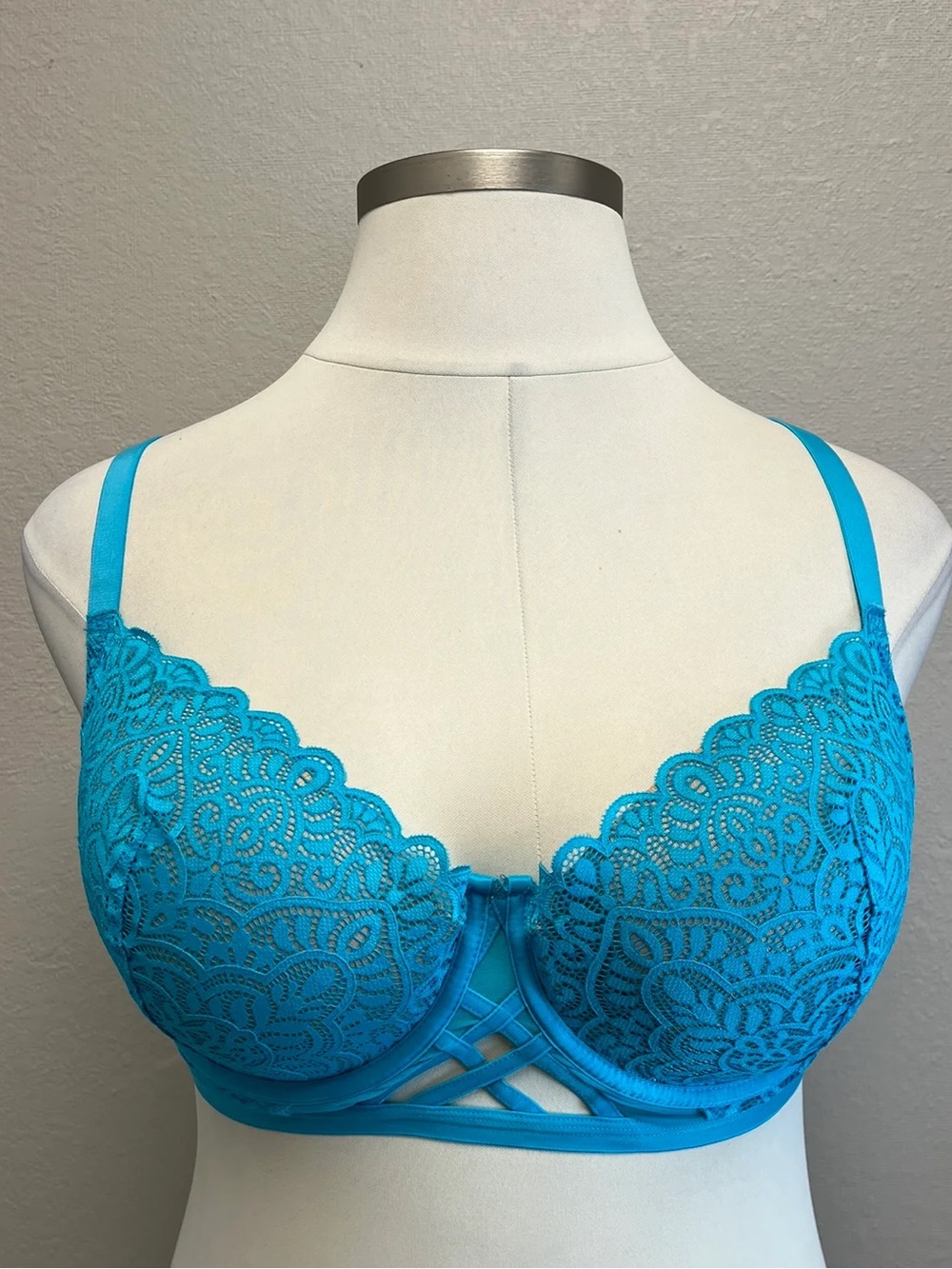 Adore Me Blue Lace Bra - Size 40D